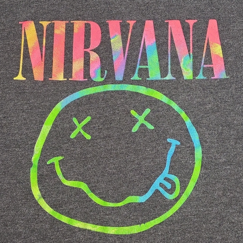 Nirvana Gray Tee With Multicolor Logo - image 5